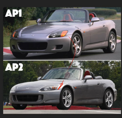 The differences between the Honda S2000 AP1 and AP2